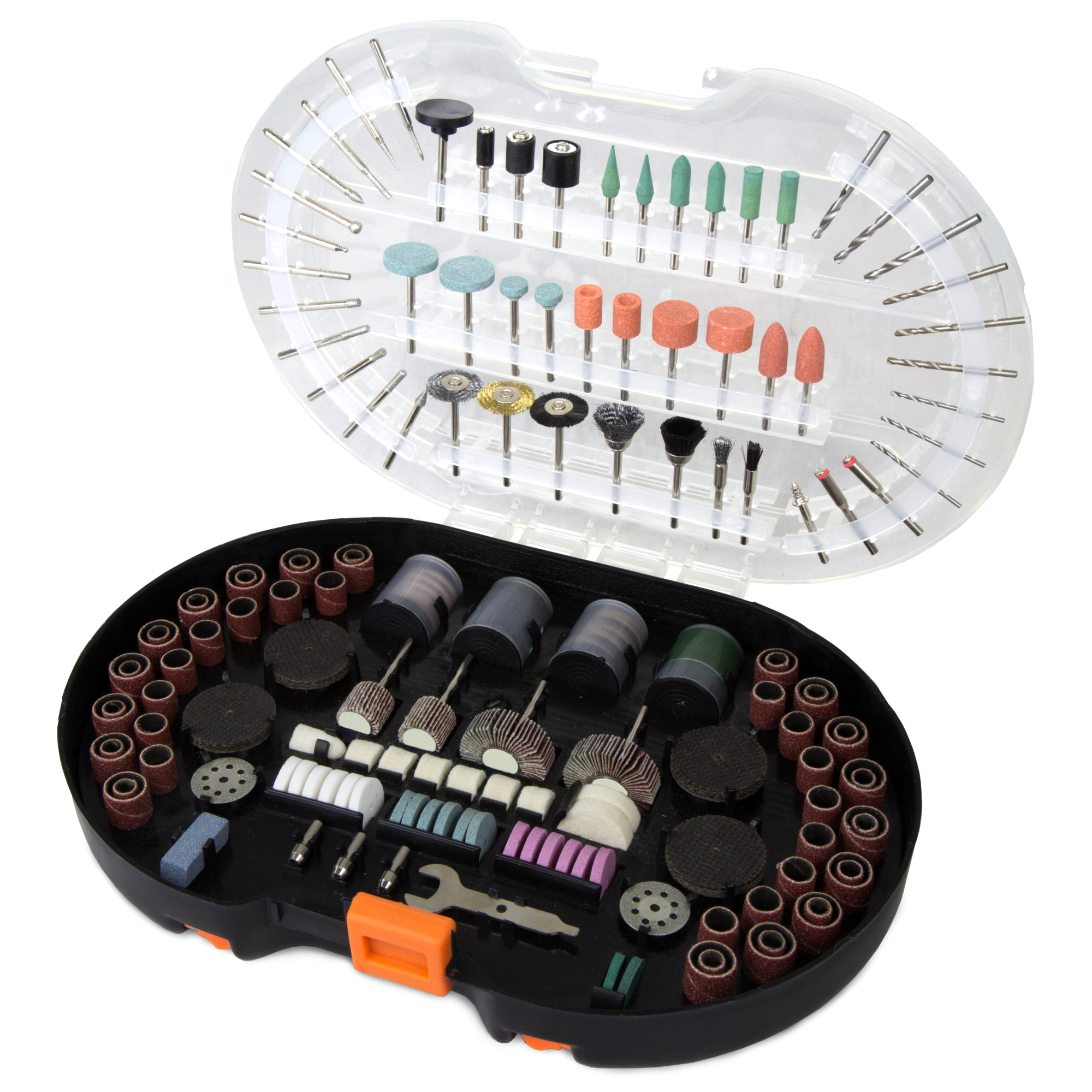 WEN Rotary Tool Accessory Kit - 327 Pcs, Multiple Grit Types, Carrying Case, Model# 230327A